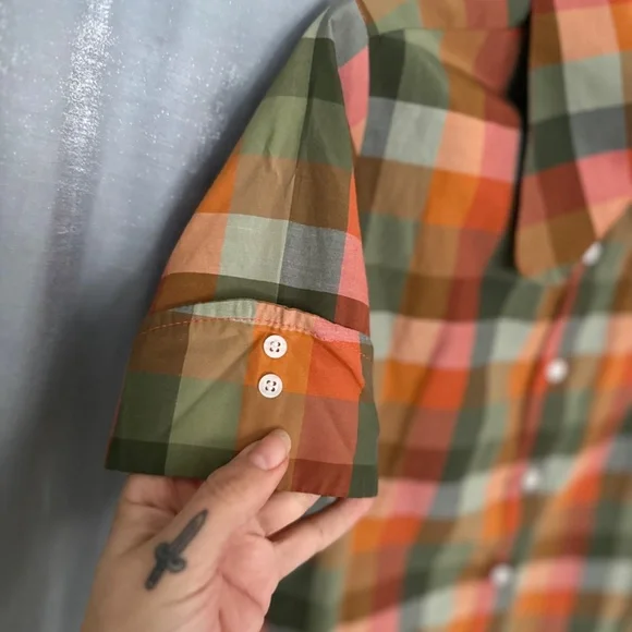 beagle collar plaid button up - Picture 6 of 7